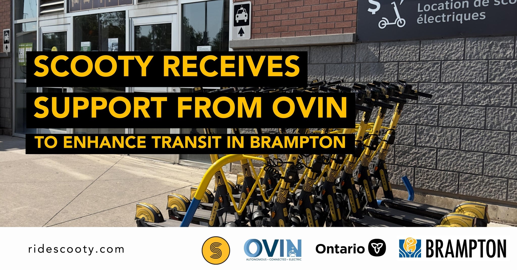 SCOOTY RECEIVES SUPPORT FROM OVIN TO ENHANCE TRANSIT IN BRAMPTON